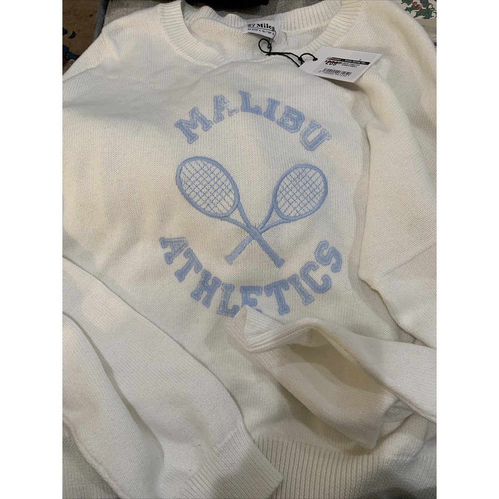 27 Miles Sadie Sweater Ladies Large Cornflower NEW NWT retail $209